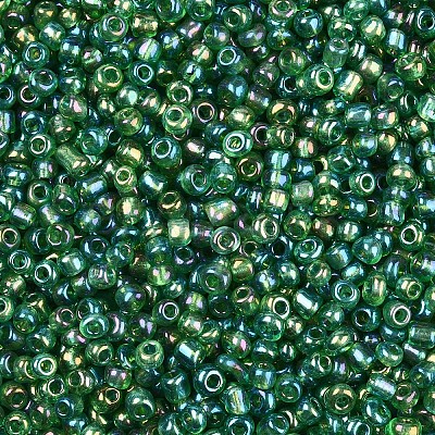 Round Transparent Colors Rainbow Glass Seed Beads X-SEED-A007-3mm-167-1