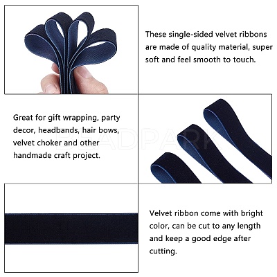 Velvet Ribbon SRIB-WH0006-18F-1