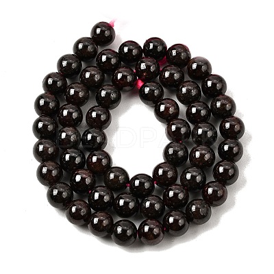 Natural Garnet Gemstone Beads Strands G-R263-7mm-1