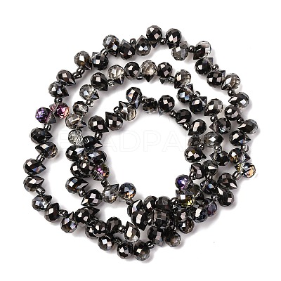 Transparent Electroplate Glass Beads Strands EGLA-F152A-FR07-1