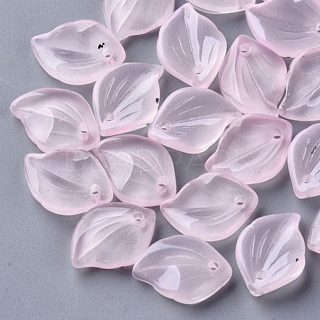 Transparent Spray Painted Glass Pendants GLAA-S054-001A-03-1