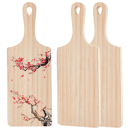 Pine Wooden Cutting Board with Handle AJEW-WH0250-93A-1