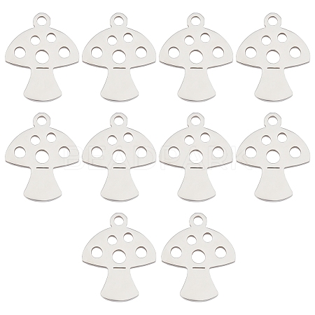 DICOSMETIC 10Pcs 201 Stainless Steel Charms STAS-DC0009-51-1