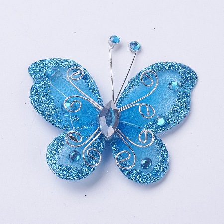 Polyester Butterfly Decoration DIY-WH0018-03B-1