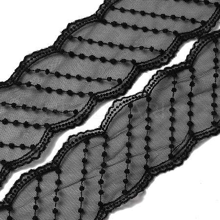 Polyester Wavy Edge Lace Trim OCOR-WH0060-84A-1