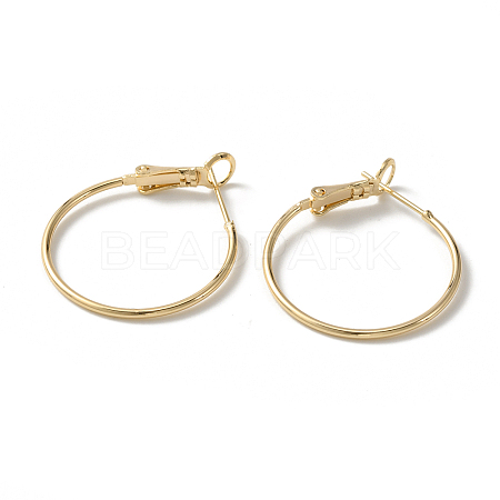 Brass Hoop Earrings KK-WH0054-35B-1