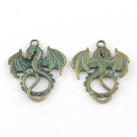 Zinc Alloy Dragon Pendants X-PALLOY-R065-023-LF-1