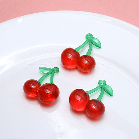 Transparent Resin Imitation Fruit Pendants LS-INS-PW0001-02B-01-1