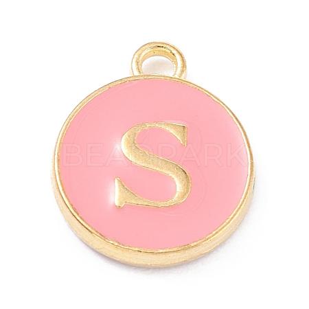Golden Plated Alloy Enamel Charms X-ENAM-Q437-14S-1