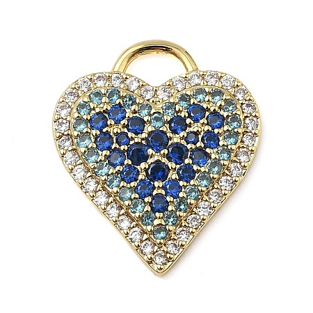 Brass Micro Pave Cubic Zirconia Pendants KK-I276-29G-03-1
