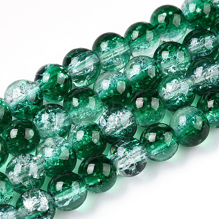 Baking Paint Crackle Glass Bead Strands CCG-S001-6mm-19-1