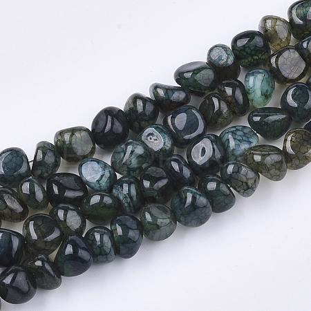 Natural Dragon Veins Agate Beads Strands G-S349-28A-1