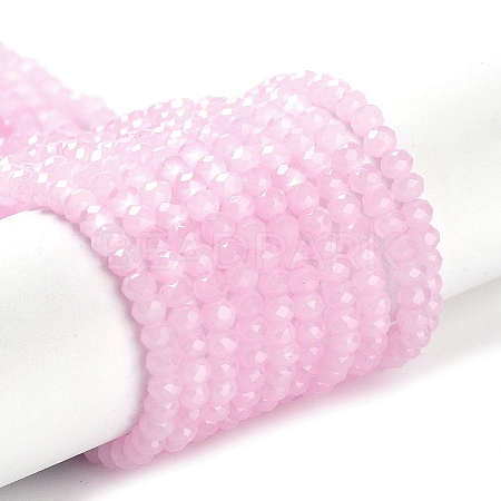 Baking Paint Imitation Jade Glass Bead Strands DGLA-A034-J2MM-A26-1