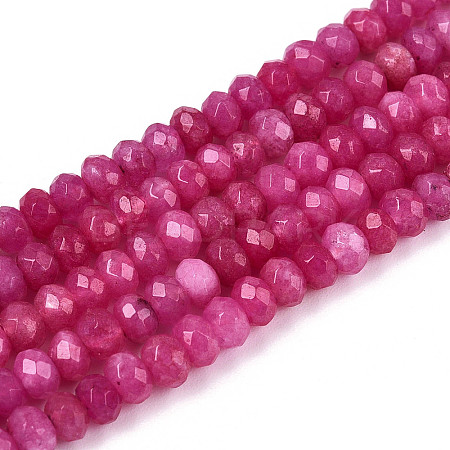 Natural White Jade Bead Strands G-R343-2x4-08-1
