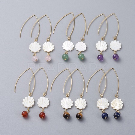 Shell Dangle Earrings EJEW-JE03757-1