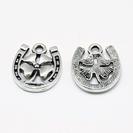 Tibetan Style Alloy Pendants X-TIBE-S301-018AS-RS-1