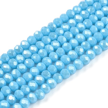 Electroplate Glass Beads Strands EGLA-A044-P2mm-A08-1