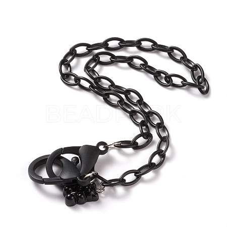 Personalized ABS Plastic Cable Chain Necklaces NJEW-JN03220-09-1