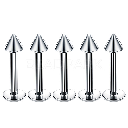 304 Stainless Steel Cone Internally Threaded Labrets for Women Men WG9B6EB-13-1