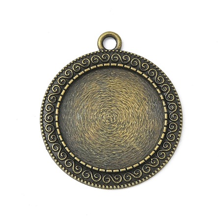 Tibetan Style Zinc Alloy Pendant Cabochon Settings LS-TIBEP-M004-08AB-NR-1