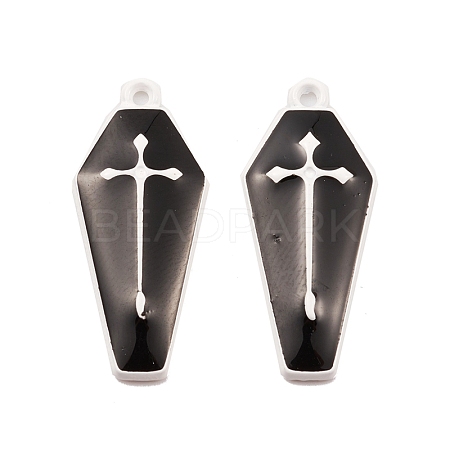 Spray Painted Alloy Pendants X-PALLOY-K003-12B-1