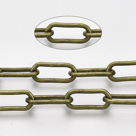 Unwelded Iron Paperclip Chains CH-S125-09B-AB-1