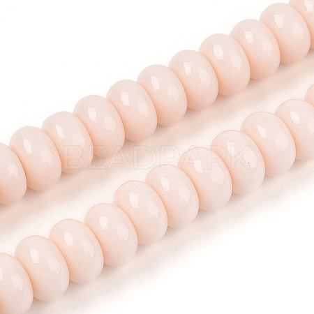 Opaque Spray Painted Glass Beads GLAA-ZX008-8mm-18H-1
