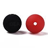 Rubberized Style Imitated Silicone Acrylic Beads MACR-T048-01A-02-2