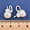 Brass Pave Clear Cubic Zirconia Pendants KK-L274-12S-3