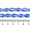 Transparent Electroplate Glass Beads Strands EGLA-N013-T4mm-B10-4