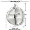 304 Stainless Steel Pendants STAS-OY001-12P-2