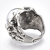 Adjustable Alloy Glass Finger Rings RJEW-T006-02A-3