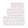 3 Sizes Hexagon Food Grade Plastic Cookie Cutters Sets DIY-L057-08-2