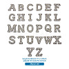 Alphabet Resin Rhinestone Patches DIY-TAC0005-45B-8