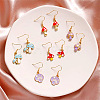 Cheriswelry 44Pcs 11 Style Light Gold Alloy Enamel Pendants ENAM-CW0001-14-7