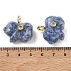 Natural Blue Spot Jasper Carved Pendants GG-CBA105B-03G-G-3