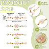 3Pcs 3 Colors Brass Pave Cubic Zirconia Connector Charms KK-TA0008-71G-3