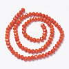 Opaque Solid Color Glass Beads Strands X1-EGLA-A034-P4mm-D03-2