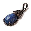Dyed Natural Lapis Lazuli Pendants G-H065-01R-25-2