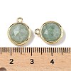 Natural Mixed Stone Faceted Flat Round Charms G-U028-03G-4