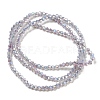 Baking Painted Transparent Glass Beads Strands DGLA-F002-04H-3