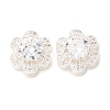 Brass Micro Pave Clear Cubic Zirconia Beads CU-CBAEC99-32S-01-1