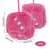 Dice Plush Cloth Pendant Decorations HJEW-SP0001-84B-2