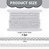10 Yards Polyester with ABS Plastic Half Round Bead Lace Trim OCOR-GA0002-76B-2