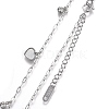 304 Stainless Steel Pendant Necklaces STAS-A049-18-2