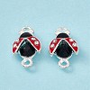 Alloy Jet Rhinestones Connector Charms FIND-A024-12S-3