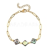Abalone Shell/Paua Shell Beads Link Bracelets BJEW-JB13824-4