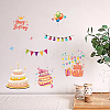 8 Sheets 8 Styles Birthday Cake PVC Waterproof Wall Stickers DIY-WH0345-082-6