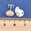 304 Stainless Steel Ear Stud Findings STAS-O119-14B-S-3