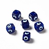 Resin Evil Eye European Beads RESI-A021-01-1